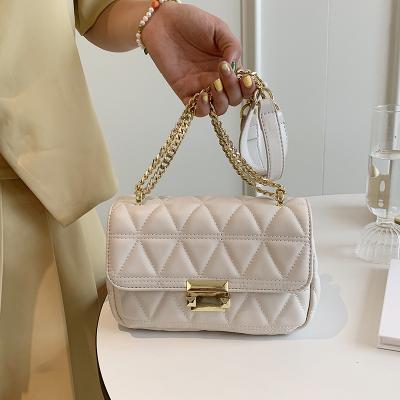 China 2021 New Fashion Bag Suitable Small Square Rhombus Fashion Chain Shoulder Bag Korean Casual Cross - Body Bag for sale