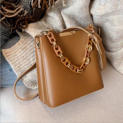 China 2020 fashion chains chic handbag square handbag women cross - body bag bucket bag for sale