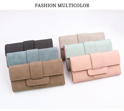 China 2020 Retro Fashion Korean Version New Triple Women's Wallet Lychee Pattern Large-capacity Clutch Long for sale