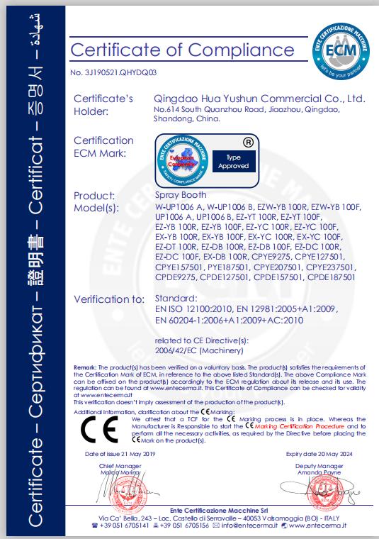 CE - Qingdao Hua Yushun Commercial Co., Ltd.