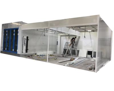 China 2.0mm Thick #201 Stainless Steel Combination Customized Spray Booth and Prep Station Bay Paint Standby Booth for sale