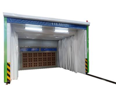 China Building Material Stores Space Savings Room Retractable Paint Telescopic Mobile Spray Booth for sale