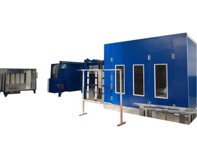 China Building Material Shops Powder Coating Spray Booth With High Temperature Baking Equipment for sale