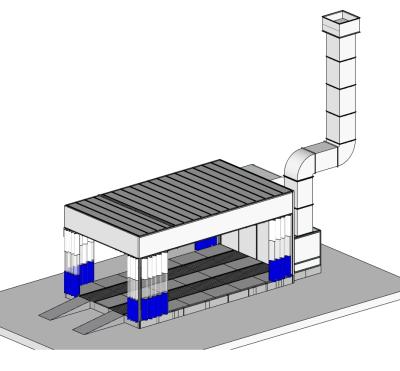 China EZ-YB 100R Automatic Maintenance Prep Station Equipment Prep Bay For Sale 6900*3900*2700 mm for sale