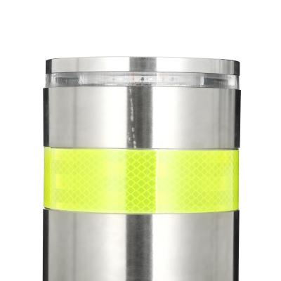 China High Quality Solar Road Warning Outdoor Obvious Safety Smart Stainless Steel Bollard Parking Bollards for sale