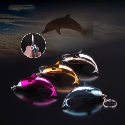 China CLASSIC Dolphin Mini Portable Funny Gas Lighter With Pendant for sale