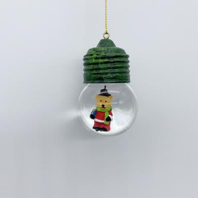 China Global Wholesale Crystal Crystal Ball Ornament Snow Factory Hanging Balls With Hanging String For Christmas Home Decoration for sale