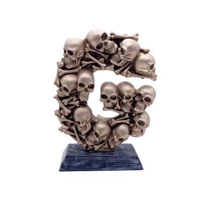 China Decorative Halloween Ghost-skullhead World Table Statue for Home Decoration for sale