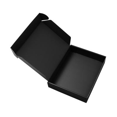 China Recycled Materials Plain Black Custom Design Free Shipping Corrugated Paper Box Wig Apparel Customized Corrugated Mailing Boxes for sale