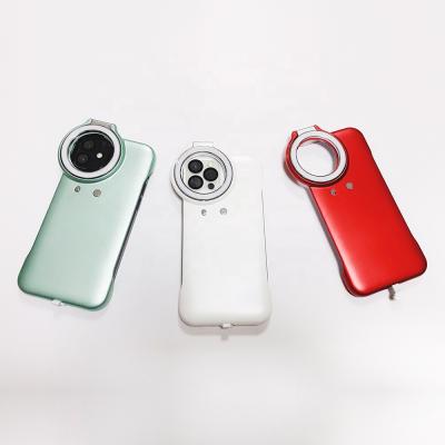 China New Reversing Filling Style Selfie Light Phone Case For Iphone Rechargeable Ring Light Cover Case 12 5.4