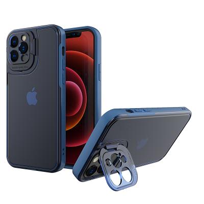 China Shockproof Mobile Phone Back Cover Case With Camera Bracket Smartphone Case For Iphone 13 pro Max/13 Pro/13 mini for sale