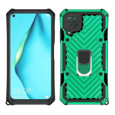 China Shockproof 2 In 1 Hybrid TPU PC Cell Phone Shockproof Cases With Ring Holder Stand For Huawei P40 Lite / P30 Lite for sale