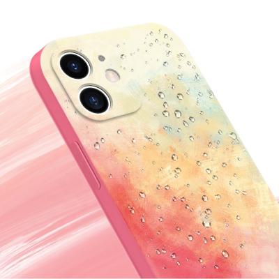 China Watercolor TPU Shockproof Phone Case For Iphone 12 11 Pro Max Mini Soft Thin Shockproof Hybrid Phone Cover Skin for sale