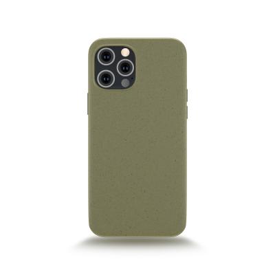 China Anti-fall Biodegradable Wheat Straw Tpu Bumper Cell Phone Cases Eco Friendly For Iphone 12 pro 13 max mini for sale