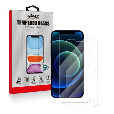 China Mobile Phone 2 Pack 2.5D Front Glass Anti Scratch Shatterproof Screen Protector Protector For Iphone 11 12 0.33MM for sale