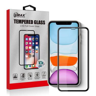 China Custom Mobile Phone Cardboard Packaging 2.5D 0.33mm Silk Printing 9H Tempered Glass Screen Protector For iPhone 11 12 for sale