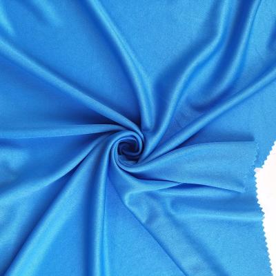 China Cheap Stretch ESSE Interlock Fabric Lining Fabric Polyester Knitted Jersey Fabric 75d Factory Interlining for sale