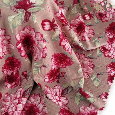 China TEXTILE 40S organic rayon ESSE siro print spandex viscous fabric floral knit robe pajamas tela for sale