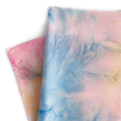 China Other ESSE Textile 95%T 5%SP Twist Foam Crepe Fake Scuba Crepe Tie Dyed Fabric for sale