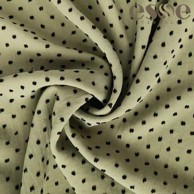 China ESSE TEXTILE CEY Dobby Stitch Fabric 4 Way Stretch Crepe Plain Dyed Egypt Jacquard 100% Polyester for sale