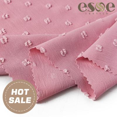 China Stretch ESSE TEXTILE CEY dot fabric 4 way stretch egypt urigire crepe plain dyed jacquard 100% polyester for sale