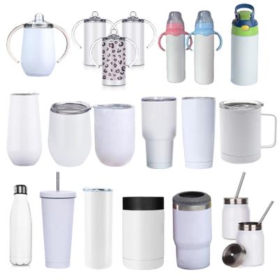 China Viable White Double Wall Stainless Steel Sublimation Blanks Mug Sublimation Mug Supplier for sale