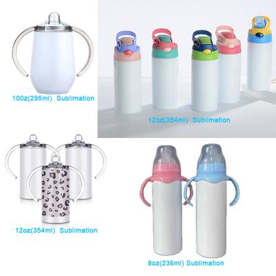 China Viable Sublimation Vacuum Insulated Double Walled Stainless Steel Kids Kids Baby Sippy Water Bottle for sale