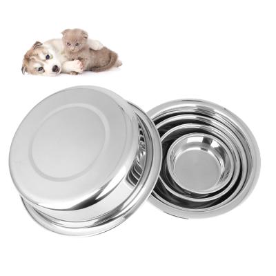 China Viable Wholesale Stainless Steel Pet Bowl Portable Dogs Cats Feeder Big Small Bowls Big Dog Bowl for sale