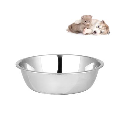 China Viable Stainless Steel Dogs Cats Roll Large Small Portable Pet Milk Drink Bowls Non Slip Pet Bowl for sale