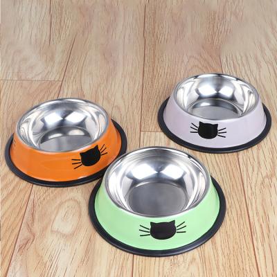 China Sustainable Stainless Steel Dog Bowls Pet Driver Dog Food Feeding Bowl Anti-Slip Design Dog Cat Bowl for sale