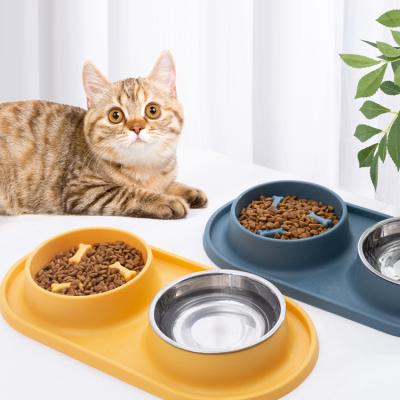 China Wholesale Viable Stainless Steel Dog Bowl Stainless Steel Bowl Pet Anti-Slip Design Cat Bowl for sale