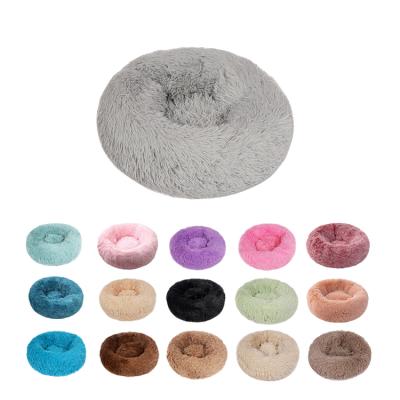 China Breathable Custom Pet Training And Washable Puppy Pads PP Cotton Plush Around Nest Luxury Pet Puppy Bed for sale