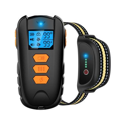 China Dogs Wholesale Dog Training Collars Pet Rechargeable E-Collar Waterproof Electronic Remote Control Shock Dog Collar for sale