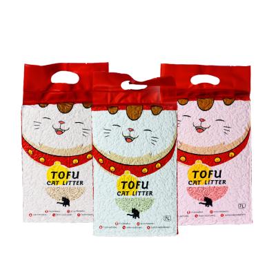 China Non-Toxic Cat Litter Clumping Pellet Flushable Cat Litter For Sales Variety of Viable Tofu Natural Cat Litter Plant Fiber for sale