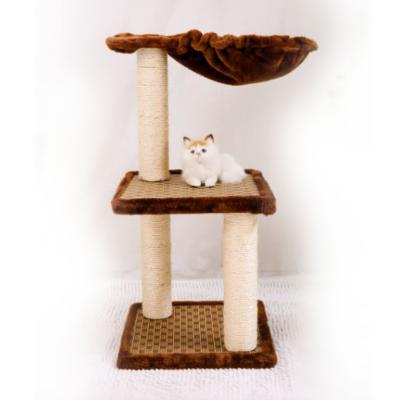 China Sustainable Plush Perches And Housing For Kittens Activity Center Play House Cat Bed Cat Tree Tower for sale