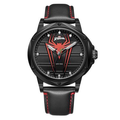 China 2021 New Fashionable Creative Spider-Man Dial Stainless Steel Belt Waterproof Luminous Men's Quartz Watch for sale