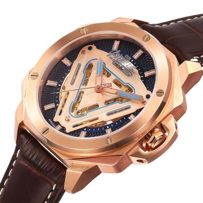 China Water Resistant Hollow Triangle Dial Wonder Mechanical Automatic Men's Casual Fashion Watch for sale