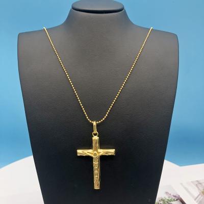 China Free Sample CLASSIC 24k Gold Plated Chain Necklace Choker Lady Necklace For Women Collections Evening Party for sale