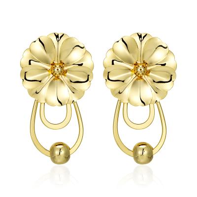 China FASHIONABLE Recommend Party Accpeted Women Gift Cute Enamel Brass Flower Earrings Pendant Jewelry Decoration for sale