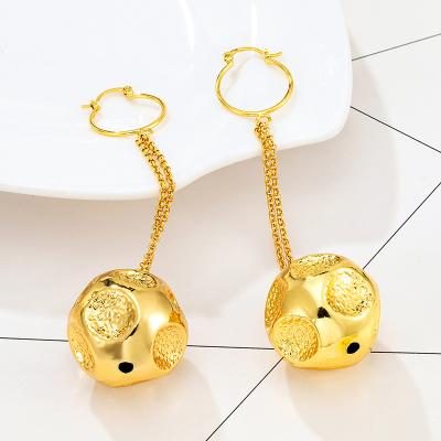 China New Trendy Fashion Factory Supply Plate Gold Plated Fashion Drop Earrings For Engagement for sale