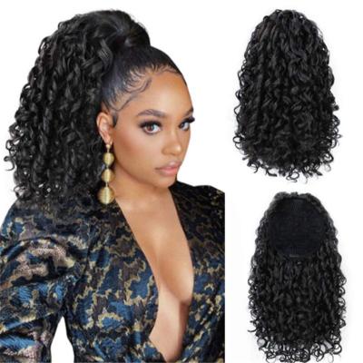 China Female African Curly Stretch Mesh Ponytail Wig Ponytail Chemical Fiber Ponytail Hair Wig Ring-x Small for sale