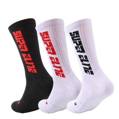 China Custom Men's Crew Socks Breathable Colorful Basketball Crew Logo Men Sport Socks for sale