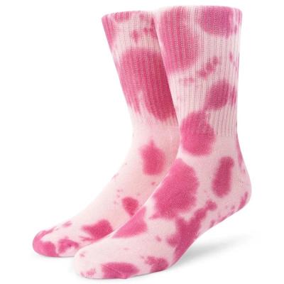 China New Design Fashion Sports Socks Women Cotton Skate Socks Antibacterial Tie Dye for sale