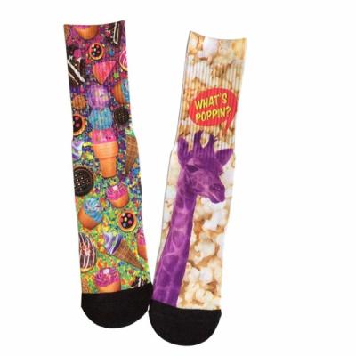 China Polyester coolmax sublimation socks antibacterial custom blank characters for sale