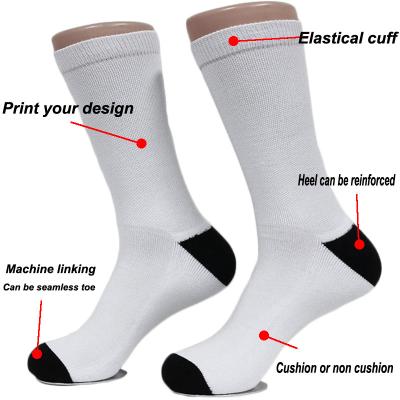 China Custom Printed Polyester Blank Socks QUICK DRY To Print Coolmax Sublimation Blank Socks for sale