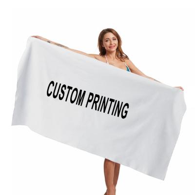 China Custom QUICK DRY Quick Dry Logo Pattern Nation Flag Microfiber Sun Printing Beach Towels for sale