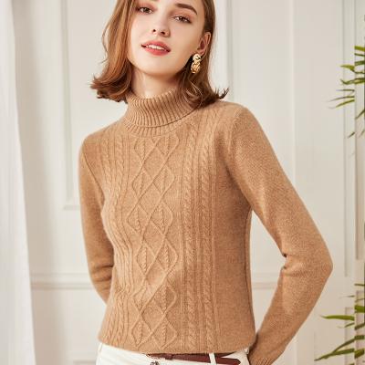 China Wholesale Custom Anti-pilling Turn Down Collar Jacquard Cashmere Pullover Luxury Sweater for sale