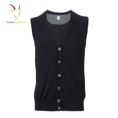 China Anti-pilling men's cashmere sweater vest, sleeveless sweater for men for sale