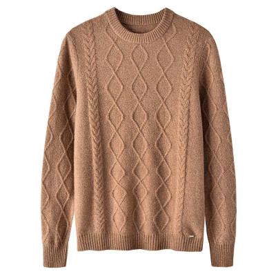 China Merino Wool Cashmere Blend Anti-Shrink Unisex Cable Knit Women Jumper Men Soft Pullover Sweater for sale