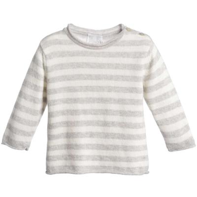 China Anti-pilling Hand Knit Children Cashmere Sweater Baby Wool Streaked Sweaters for sale